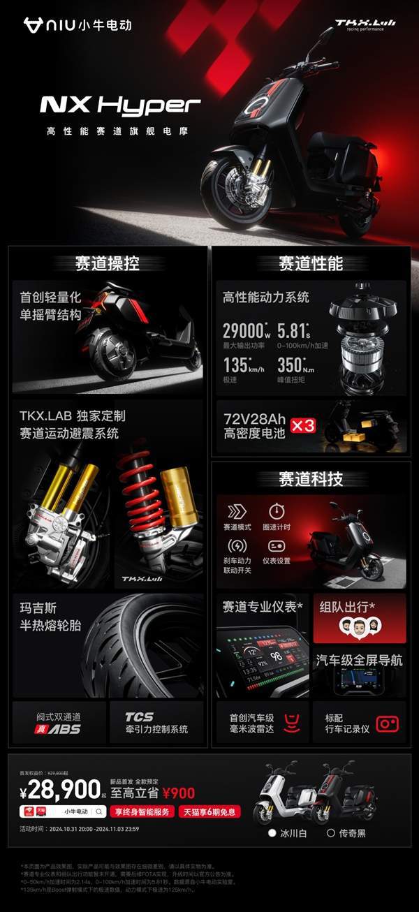 格电摩上市；小米支架式杆Mini版开售龙8体育入口小牛NX Hyper赛道风(图4)